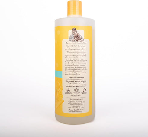 Burt's Bees for Pets Itch Soothing Shampoo with Honeysuckle, Anti-Itch Dog Shampoo for Sensitive Skin - 32 Oz