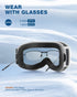 ZIONOR Lagopus B1 Ski Goggles, OTG Anti-fog Snow Goggles for Men Women Adult Youth