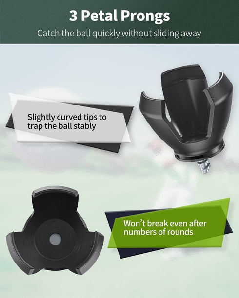 GreenHaven Golf Ball Retriever Grabber for Putters, Portable Grip Sucker Tool Back Saver for Golfers, 3-4 Pack