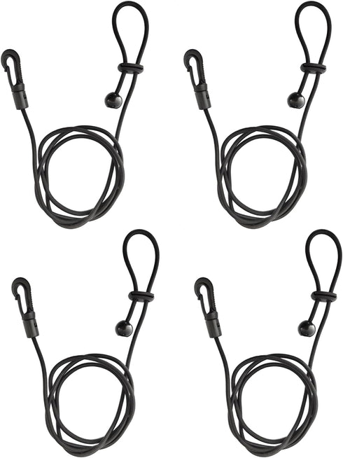 Kayak Paddle Leash, Fishing Rod Paddle Leash, Stretchable Strap Lanyard Rope for Kayaking, Boating, Fishing Pole, 4Pcs