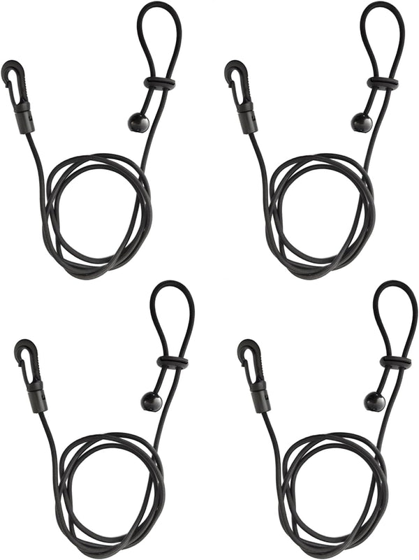 Kayak Paddle Leash, Fishing Rod Paddle Leash, Stretchable Strap Lanyard Rope for Kayaking, Boating, Fishing Pole, 4Pcs