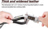 6 Foot Double Handle Leather Dog Leash, Heavy Duty Braided Lead for Small Medium Large Dogs with Traffic Handle