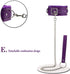 Leather Choker Collar with Long Traction Chain, Rugged Durable Adjustable Necklace for Pets, Purple