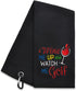 Hafhue Win Me Up and Watch Me Golf Towel - Embroidered Golf Accessories Gift for Men & Women