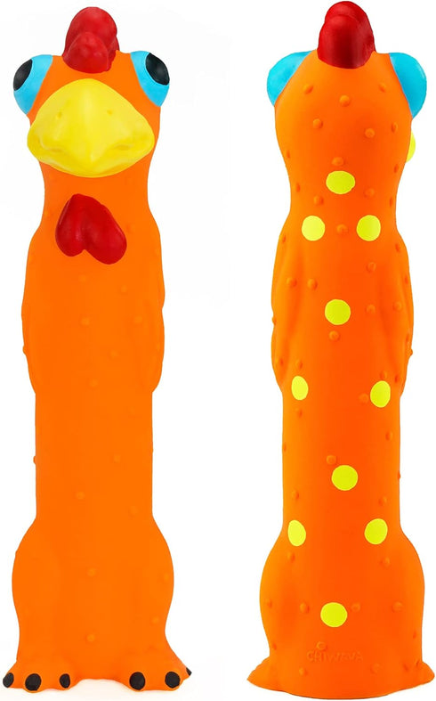 3 Pack 9" CHIWAVA Squeaky Latex Dog Toys Standing Stick Animal Puppy Fetch Interactive Play for Small Medium Dogs