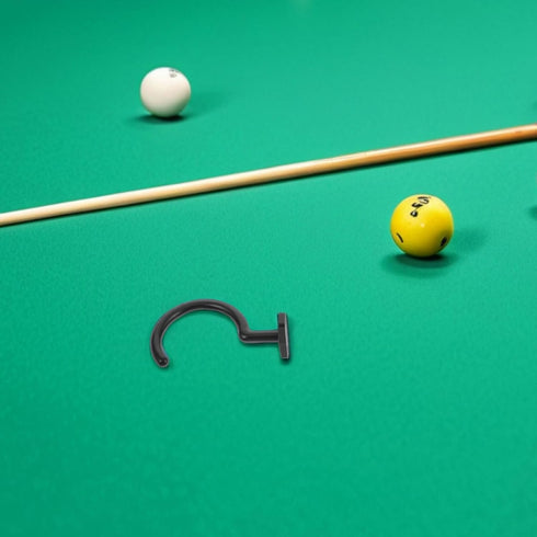 4 Set, Operitacx Pieces Metal Billiard Cue Holder Hooks Pool Table Side Cue Hangers in Gold and Black, Wall-mounted