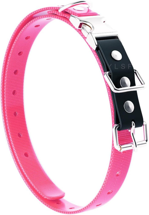 Quick Snap Bungee Dog Collar Strap with D Ring for Electronic Training Shock Collar, Adjustable Waterproof TPU