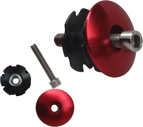 GANOPPER 1 1/8 Inch Headset Spacer with Stem Top Cap - Headset Star Nut in Black, Red, Blue, Gold