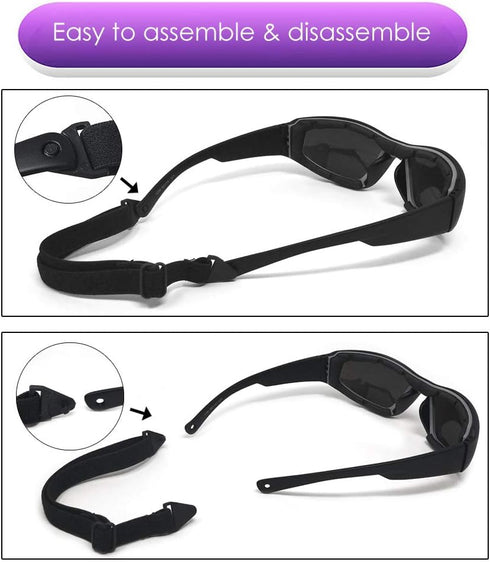 TERAISE Motorcycle Riding Glasses Safety Ski Goggles Adjustable Sunglasses