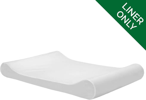 Furhaven Dog Bed Liner, Water-Resistant Contour Luxe Lounger Foam Mattress Protector Cover - White, Jumbo (X-Large)