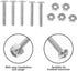 Vaguelly 10pcs Table Football Screws - Little Man Player Screws with Nuts for Table Sports Games Hardware Accessories