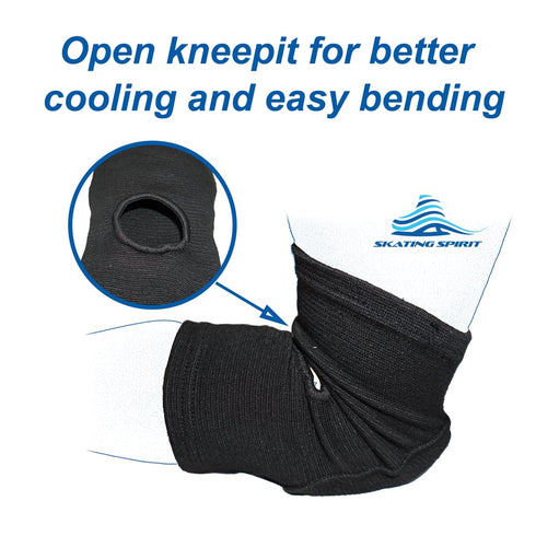 SkatingSpirit Soft Knee Pads Elbow Pads (1 Pair) for Dancing Figure Skating Gymnastics Youth Adult