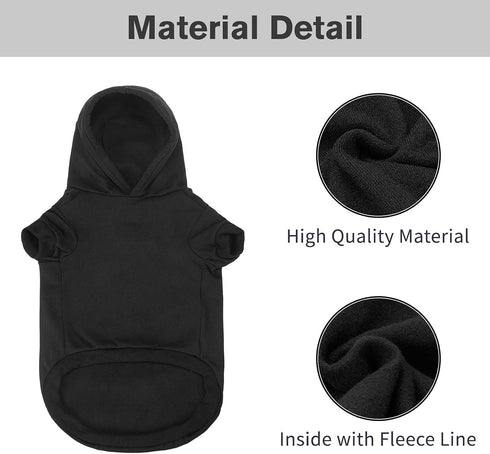 BINGPET Security Dog Hoodies, Puppy Sweater, Cold Weather Dog Coats, Soft Brushed Fleece Pet Clothes.