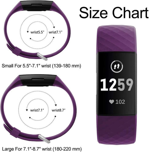Hamile Bands for Fitbit Charge 4 / Charge 3 / Charge 3 SE - Waterproof Replacement Watch Strap for Women Men, Small