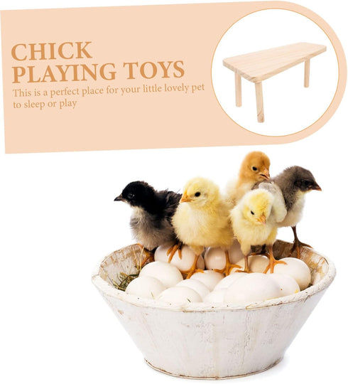 Rutin Chicken Nesting Rack Wooden Pet Platform for Chickens Hamsters Exercise Play Table Comfortable Hideout
