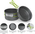 ACAGALA 2-3 Set Portable Outdoor Tableware Camping Cookware People Multifunctional Portable Cooking for Outdoor Stove