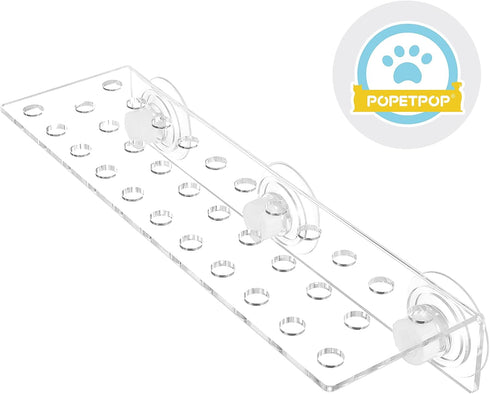 POPETPOP Coral Holder - Acrylic Aquarium Fish Tank Glass 32 Hole Cover Clip Support Holder