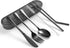 Portable 4pcs Utensils Set with Case, Stainless Steel Reusable Silverware for Lunch, Camping, School, Travel (Grey).