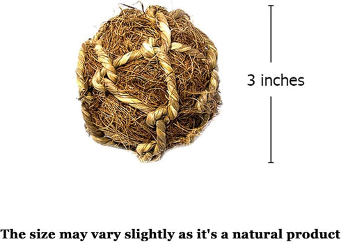 SunGrow Dental Floss Fiber Ball for Rabbit, Cat, Dog, Cleans Teeth, Grinding Treats for Chinchilla, Hamsters, Gerbils