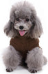 CHBORCHICEN Small Dog Sweaters, Knitted Pet Cat Warm Sweatshirt for Winter, Brown, Large, Kitten Puppy Sweater