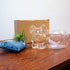 5.75" Glass Puppy Dog Terrarium Kit with Air Plant - Blue