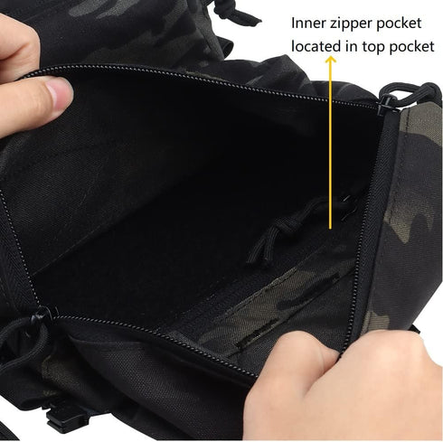 Tactical Adapt Back Panel Assault Backpack - Double Pouch for MOLLE Hunting Tactical Airsoft Vest