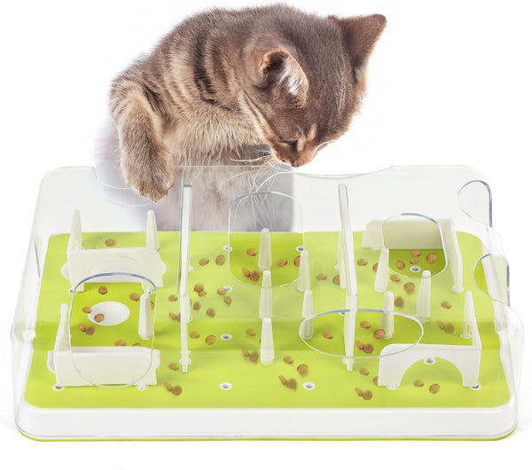 ALL FOR PAWS Interactive Cat Puzzle Feeder & Slow Feed Toy Mental