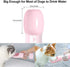 Outdoor Dog Water Bottle Dispenser, Leak Proof for Pets On The Go with Food Container, Pink