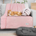 PetAmi Waterproof Dog Blanket for Extra Large Dogs, Reversible Pee Proof Blanket for Indoor Cat, 90x90 Pink