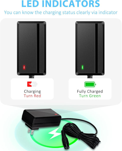 Generic 24V E300 E200 E150 E125 E100 MX350 3-Prong Electric Scooter Charger for Razor Dirt Bike Pocket Mod Sports Mod