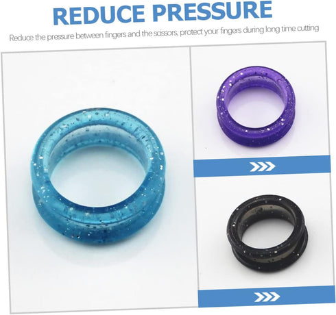 16pcs Silicone Finger Rings Inserts for Comfortable Hair Cutting and Grooming, Protectors for Barber Shears and Pet