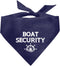 Dark Blue Boat Security Dog Bandana, Funny Triangle Scarf for Small Medium Large Dogs, Dog Boating Accessories (D9)