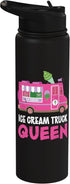 Classic Ice Cream Truck Driver Nostalgic Vehicle Ice Cream Truck Queen Frozen Dessert Ice Cream Truck Driver Stainless Steel