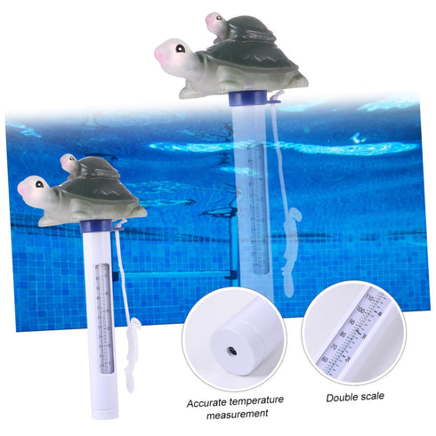 Swimming 0-50c, Operitacx Floating Animal-Shaped Pool Thermometer for Pools and Bathtubs, Waterproof Cartoon Reptile