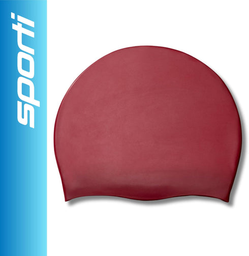Sporti Silicone Swim Cap for Women and Men, Vibrant Lightweight Non-Slip Swimming Cap
