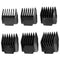 6Pcs Attachment Guide Comb Guards for oneisall Low Noise Dog Clippers #1-#6, 3mm-18mm Cut Length, Black