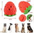 Strawberry Chew Toy for Dogs, Natural Rubber Balls for Aggressive Chewers, Interactive Treat Dispensing