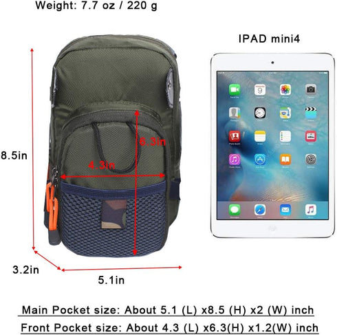 Kylebooker Lightweight Fly Fishing Chest Pack, Tackle Storage Pouch Waist Bag