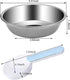 Stainless Steel Dog Cat Bowls, 4 Pack Shallow Cat Dishes for Food and Water, Metal Whisker Relief Pet Bowl for Small Dogs and Cats, 12oz