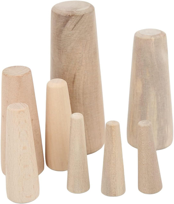 Tissting 10Pcs Marine Tapered Conical Thru-Hull Emergency Soft Wood Plugs Kit for Boats and Fishing