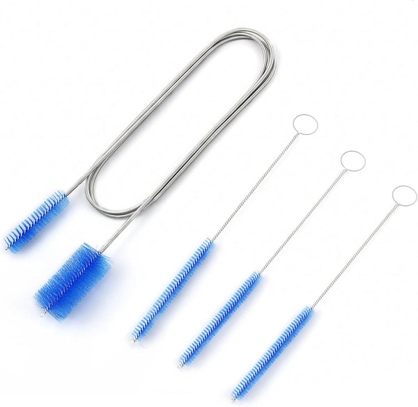 Flexible Drain Brush Cleaner Kit – CPAP Hose Cleaner 5ft Long with 3pcs 10” Straw Brushes for Aquarium & Sinks