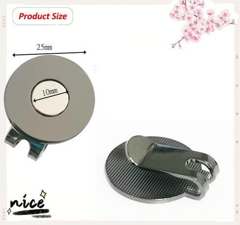 Golf Hat Clip, Magnetic Golf Ball Marker Holder for Golf Cap without Ball Marker