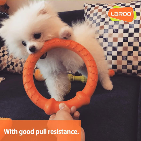 LaRoo Dog Flying Ring Toys, Floating Flying Disc Toys, Summer Pet Training Outdoor Durable Chew Toys for Medium and