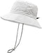 woogwin Waterproof Bucket Rain Hat with Chin Strap, Quick Dry Packable Boonie Sun Hat for UV Protection