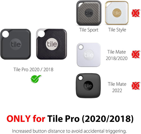 Silicone Tile Dog Collar Holder, 2 Pack Protective Cover for Tile Pro 2020 & 2018, Navy/White for Pet Dog Cat