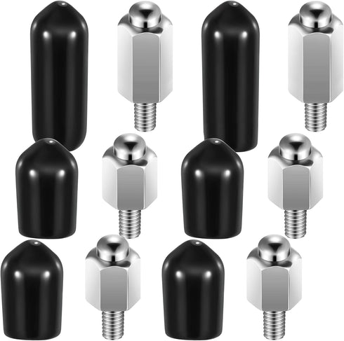 Hotop 12 Pcs Extra Contact Points for Dog Training Collars, Replacement Prongs with Conductive Rubber Caps