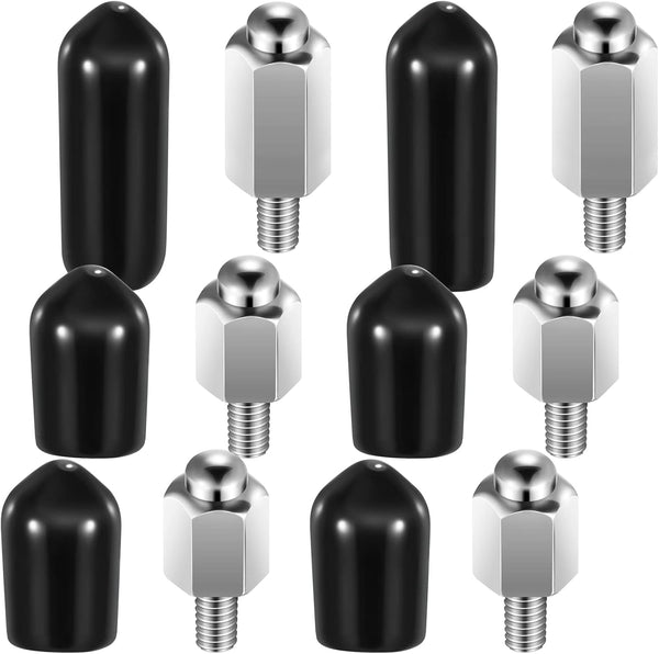 Hotop 12 Pcs Extra Contact Points for Dog Training Collars, Replacement Prongs with Conductive Rubber Caps