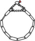 Herm Sprenger Black Stainless Steel Fur Saver Collar, Long Link Professional Training Slip Chain for Medium Large Dogs
