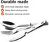 KINLINK 4-in-1 Camping Utensils 3-Pack, Portable Stainless Steel Spoon, Fork, Knife & Bottle Opener Combo Set, Travel/Camping/Hiking/Picnic/Barbecue/Outdoor Backpacking Utensils with Carrying Bag by KINLINK