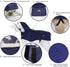 Packable Hooded Dog Raincoat with Reflective Strips, Lightweight Adjustable Poncho for Small Medium Large Dogs, Blue XL